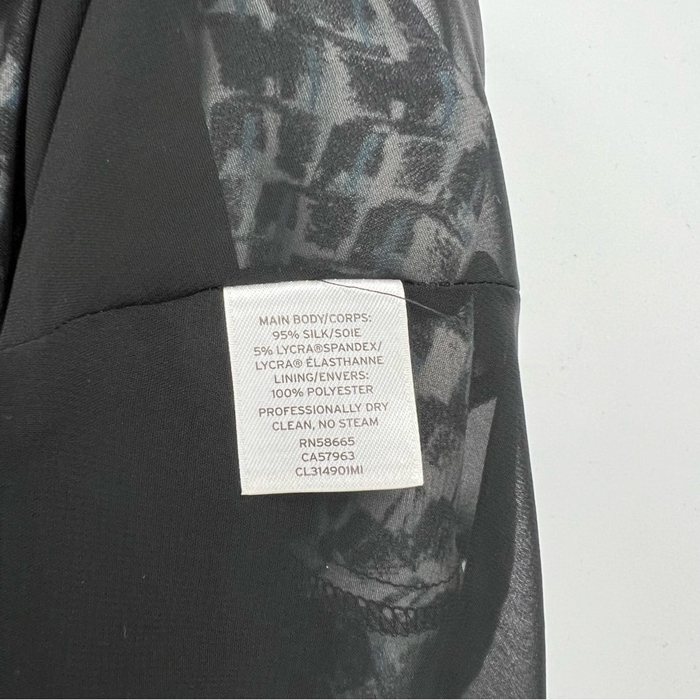 Classiques Entier Silk Grahic Print Keyhole Long Sleeve Midi Dress Size 12 - Picture 11 of 13